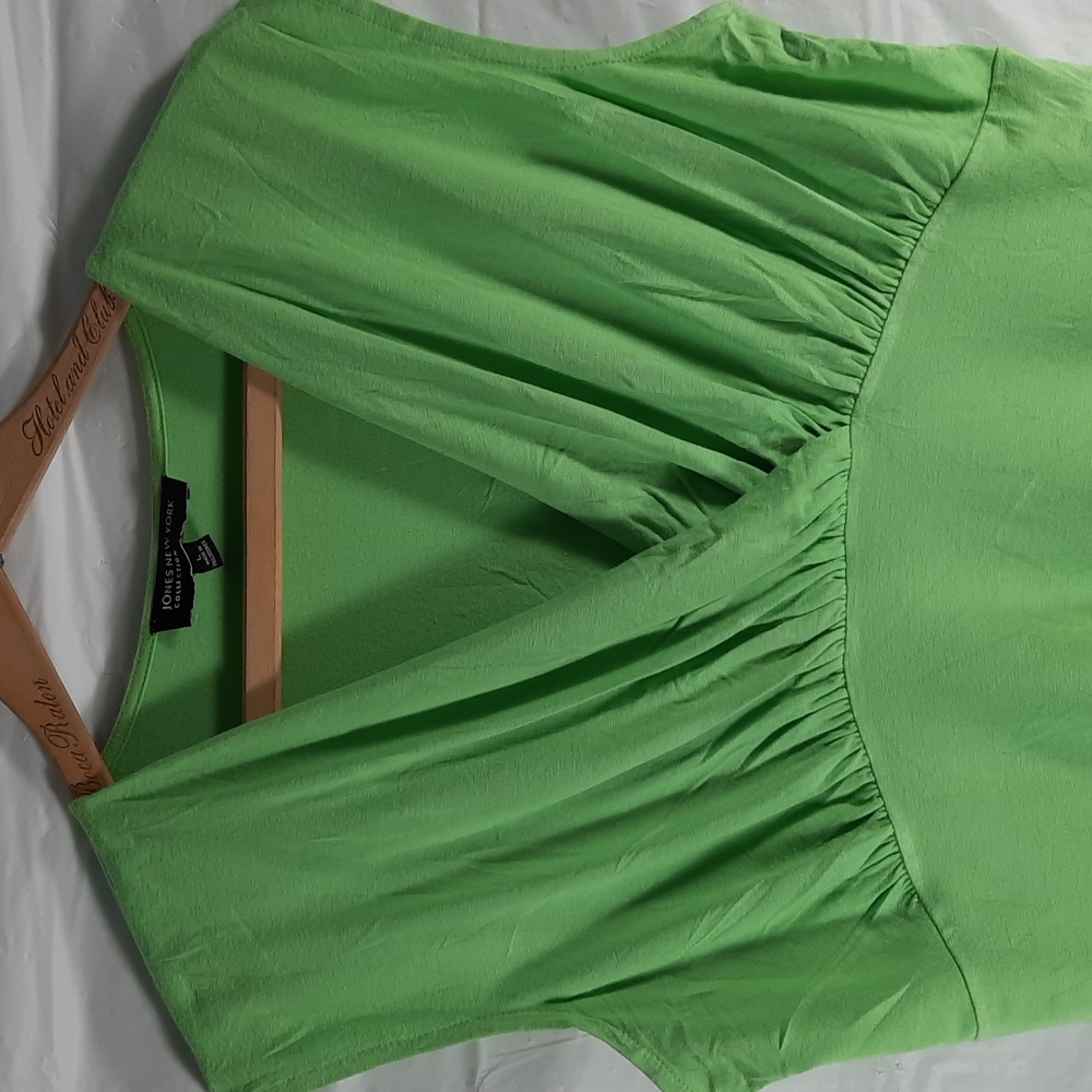 JONES NEW YORK Green sleeveless blouse SZ L - Picture 2 of 6
